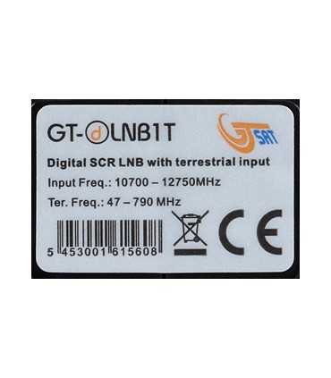 Konwerter satelitarny GT-dLNB1T 1xUnicable I/II z sumatorem sygnału TV /nc+, cyfrowy polsat/