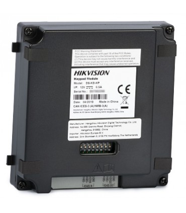 Moduł klawiatury numerycznej DS-KD-KP do wideodomofonu IP Hikvision