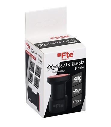 Konwerter satelitarny SINGLE Fte Excellento Black 0,1 dB