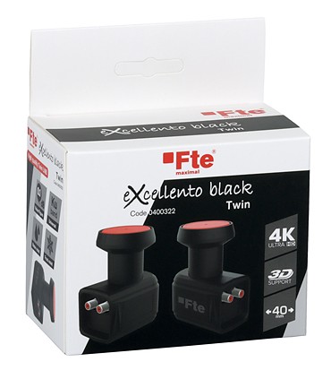 Konwerter satelitarny TWIN Fte Excellento Black 0,1 dB
