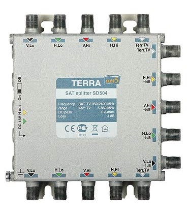 Rozgałęźnik TV/SAT SD-504 Terra klasa A