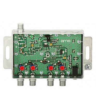 Wzmacniacz antenowy wewnętrzny AWS-1036 SilverLine 1-wejście, 4 wyjścia regulowane