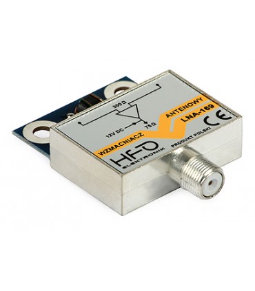 Wzmacniacz antenowy dopuszkowy LNA169-5G 24dB z filtrem LTE 5G ekranowany