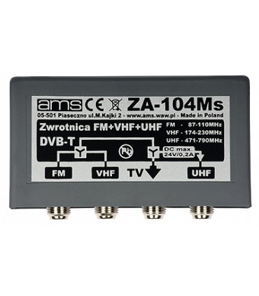 Zwrotnica antenowa ZA-104Ms FM/6-12/21-48/75