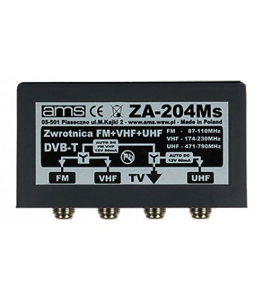 Zwrotnica antenowa ZA-204Ms FM/6-12/21-48/75