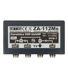 Zwrotnica antenowa ZA-112Ms VHFIII/UHF/UHF/75