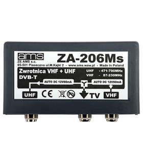 Zwrotnica antenowa ZA-206Ms VHF/21-48/75 złącza F