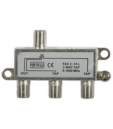Odgałęźnik TV 2-krotny FAC-2-10dB (5-1000MHz)