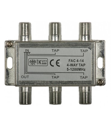 Odgałęźnik TV 4-krotny FAC-4-14 dB (5-1000 MHz)