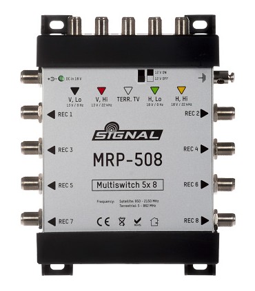 Multiswitch MRP-508 Signal 5/8 z pasywnym torem TV naziemnej