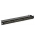 Patch Panel, 1U, kat. 5e, 24 porty + uchwyt na kable RJ-45