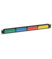 Patch Panel, kat. 5e, 24 porty RJ-45 (kąt 45 stopni)