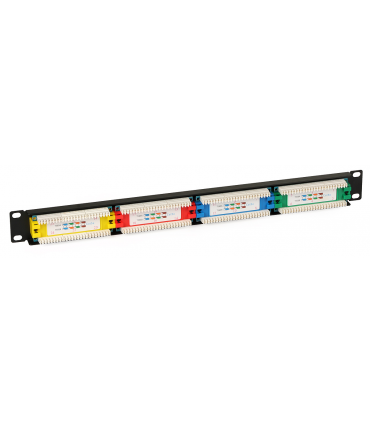 Patch Panel, kat. 5e, 24 porty RJ-45 (kąt 45 stopni)