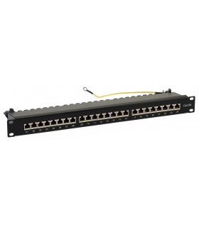 Patch Panel 0,5U, kat. 6A, FTP, 24 porty