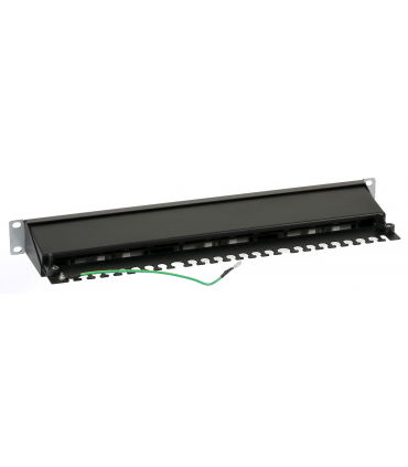 Patch Panel 0,5U, kat. 6A, FTP, 24 porty