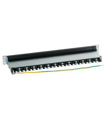 Patch Panel kat. 6, 24 porty RJ-45, FTP + uchwyt na kable