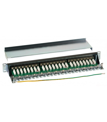 Patch Panel kat. 6, 24 porty RJ-45, FTP + uchwyt na kable