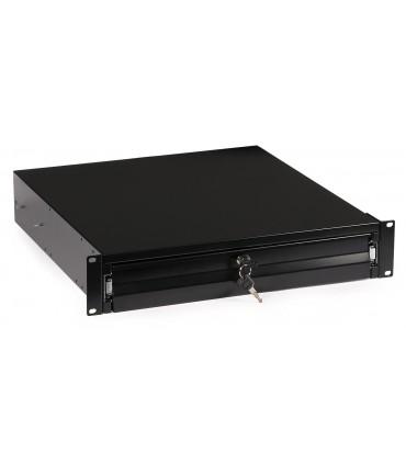 Wysuwana szuflada 2U zamykana na klucz do szaf RACK 600 i 800 mm