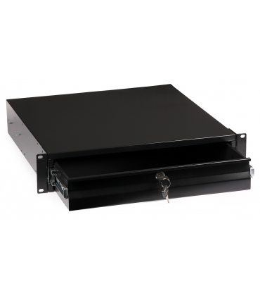 Wysuwana szuflada 2U zamykana na klucz do szaf RACK 600 i 800 mm