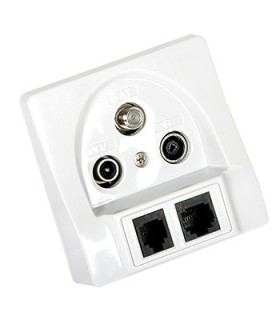 Gniazdo końcowe Signal RTV-SAT / RJ-45 / RJ-11