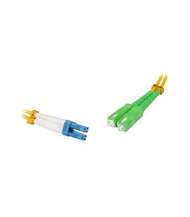 Patchcord jednomodowy PC-515DA 2xSC/APC-2xLC, duplex G.652D 1m