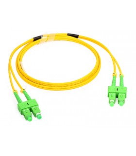 Patchcord jednomodowy ULTIMODE PC-525D 2xSC/APC-2xLC/APC, duplex G.562D 1,5m