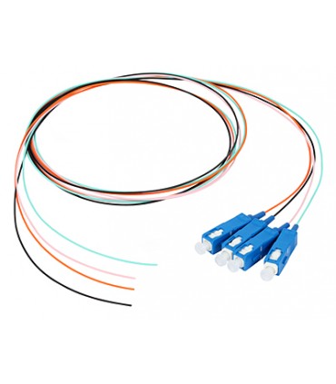 Zestaw pigtaili jednomodowych 4 szt. PG-51S1 SC/UPC G.657A1 1m aqua, czarny, pomarańczowy, różowy