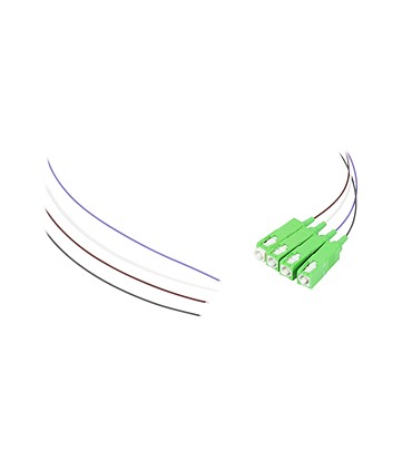 Zestaw pigtaili jednomdowych 4 szt. PG-52S1 SC/APC G.657A1 1m biały, szary, brązowy, fioletowy