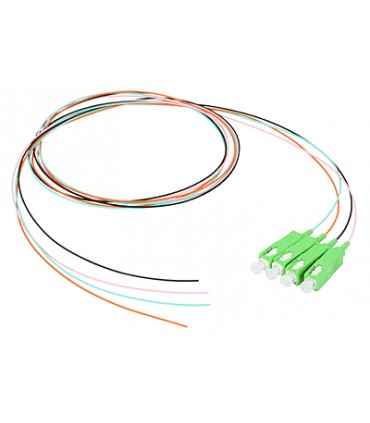 Zestaw pigtaili jednomdowych 4 szt. PG-52S1 SC/APC G.657A1 1m aqua, czarny, pomarańczowy, różowy