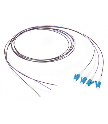 Zestaw pigtaili jednomodowych 4 szt. PG-55S1 LC/UPC G.657A1 1m biały, szary, brązowy, fioletowy