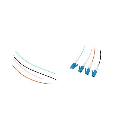 Zestaw pigtaili jednomodowych 4 szt. PG-55S1 LC/UPC G.657A1 1m aqua, czarny, pomarańczowy, różowy