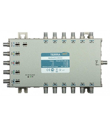 Multiswitch MV-512 Terra klasa A, 5-wejściowy 12-wyjściowy z regulacją wzmocnienia IF