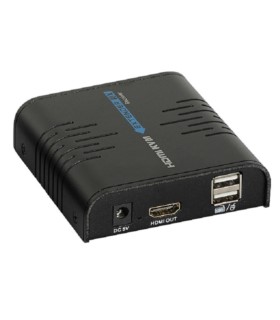 Konwerter sygnału HDMI na IP z przedłużaczem USB - odbiornik