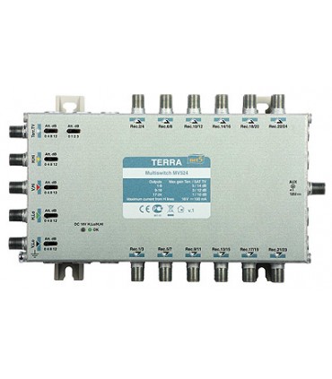 Multiswitch MV-524 Terra klasa A, 5-wejściowy 24-wyjściowy z regulacją wzmocnienia IF