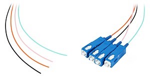 Zestaw pigtaili jednomodowych 4 szt. PG-51S1 SC/UPC G.657A1 1m aqua, czarny, pomarańczowy, różowy