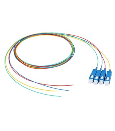 Zestaw pigtaili jednomodowych 4 szt. PG-51S1 SC/UPC G.657A1 1m czerwony, zielony, niebieski, żółty