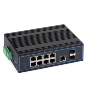 Switch przemysłowy PoE ULTIPOWER 192SFP 8xFE(6x PoE 802.3af/at + 2x HiPoE 90W), 1xGE, 2xSFP 802.3af/at, PoE Auto-Check