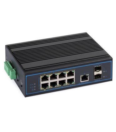 Switch przemysłowy PoE ULTIPOWER 192SFP 8xFE(6x PoE 802.3af/at + 2x HiPoE 90W), 1xGE, 2xSFP 802.3af/at, PoE Auto-Check