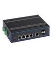 Switch przemysłowy PoE ULTIPOWER 352SFP 4xGE (4xPoE), 1xGE (PD), 2xSFP 802.3af/at 120 W, PoE Auto-Check, Funkcja PD