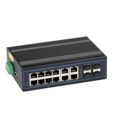 Switch przemysłowy zarządzalny ULTIPOWER 3124SFP 12xGE (12x POE 802.3af/at), 4xSFP