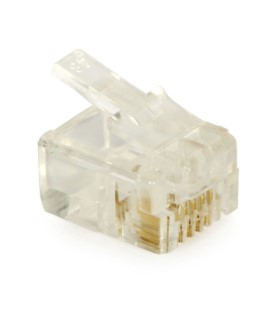Wtyk modularny RJ-11 4PIN, telefoniczny   opakowanie 100 szt.