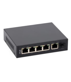 Switch PoE ULTIPOWER 0154afat 4xFE(4xPoE) 1xGE 1xSFP 802.3af/at 65W