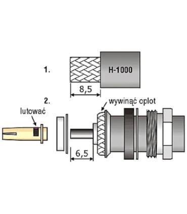 Gniazdo N clampowane na przewód H-500/1000