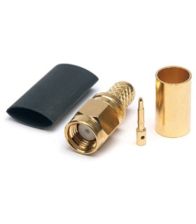 Wtyk SMA zaciskany na przewód H-155 złocony