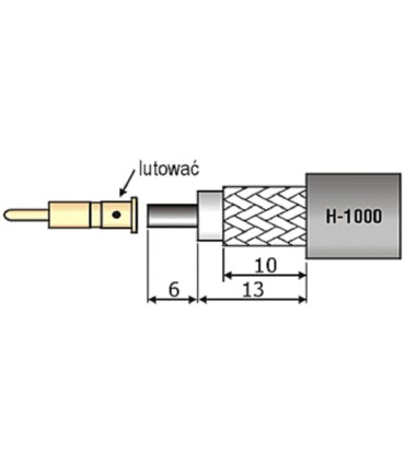 Wtyk N zaciskany na przewód H-500/1000