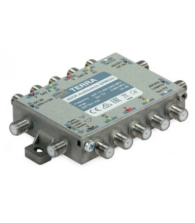 Multiswitch SRM-522 (950...2150 MHz/290...2340 MHz) Terra z AGC - klasa A z pasywnym torem TV system Digital SCR/Unicable