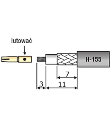 Wtyk TNC R/P zaciskany na przewód H-155