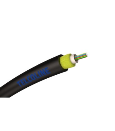 Kabel światłowodowy TELCOLINE microADSS 8J, G.657A2, czarny, Heavy Duty