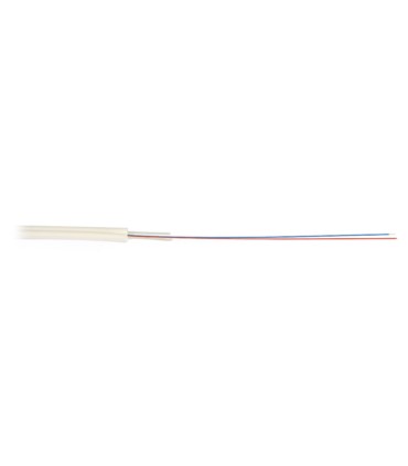 Kabel światłowodowy wewnętrzny płaski BIAŁY z ograniczonym promieniem gięcia (2 włókna G.657A1) 1000m