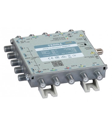 Multiswitch przelotowy SRM-544 Terra z aktywnym torem FM/DAB/DVB-T i wbudowanym AGC - klasa A system Digital SCR/Unicable